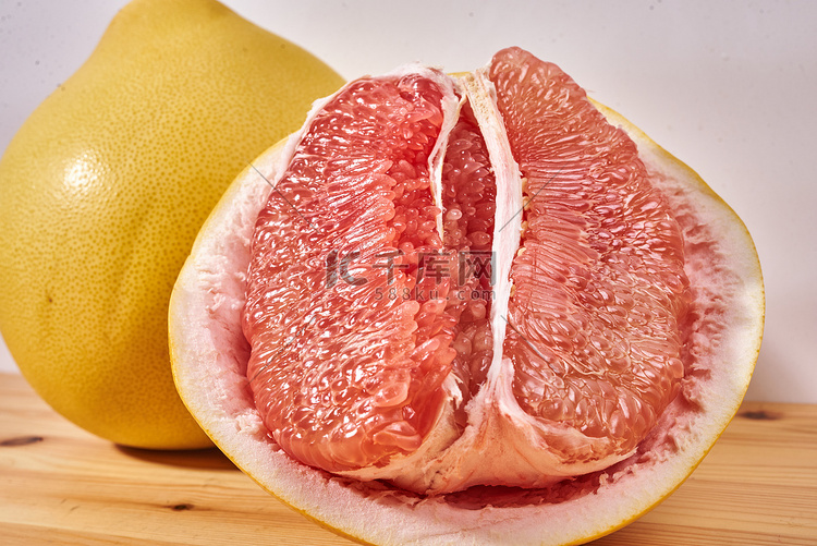 红柚果肉摄影图