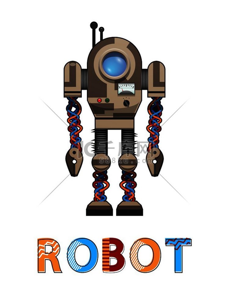 机器人人造有机体海报标题。