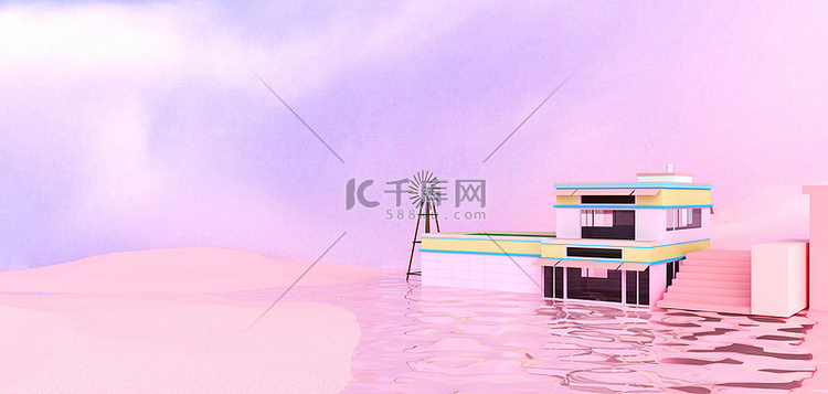 建筑c4d房子建筑场景