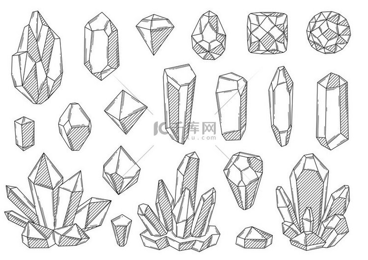 一组晶体或结晶矿物。