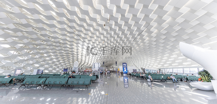 深圳宝安机场大气内景摄影图