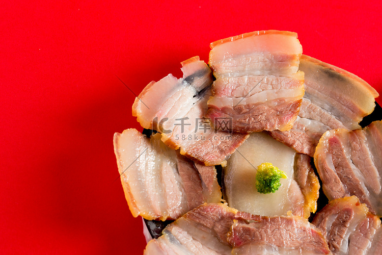 中餐腌肉美食腊肉新年过年春节年