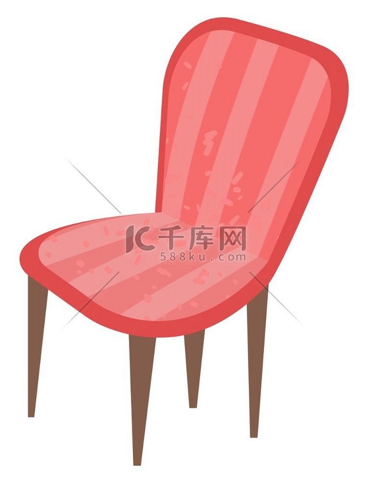 粉色沙发矢量，复古风格设计的独