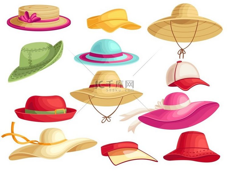 女性夏季帽子海滩太阳帽度假巴拿