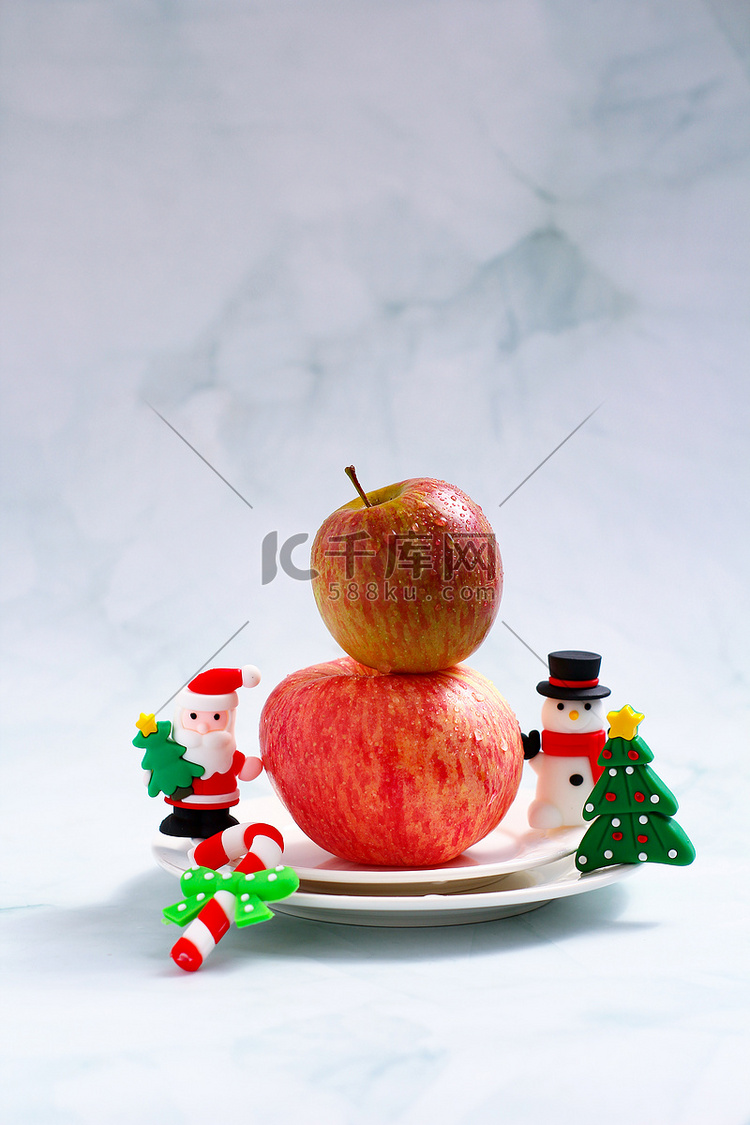 苹果节日圣诞老人平安夜创意摄影