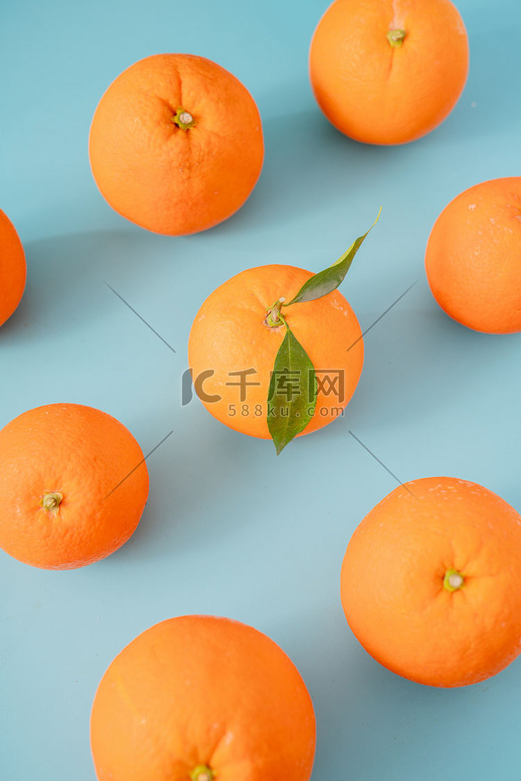 橙子香橙水果食品美食摄影图配图