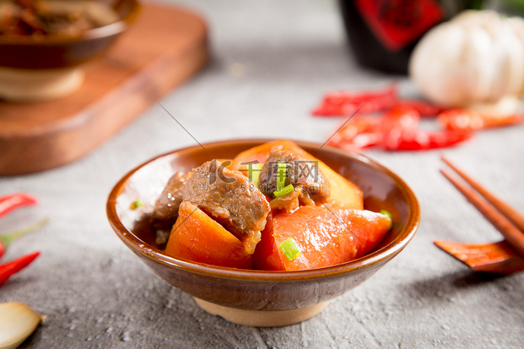 胡萝卜炖牛肉特色菜家常菜菜单传