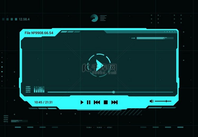 HUD 视频和声音播放器未来屏