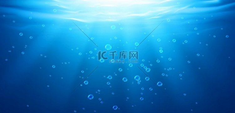 水下背景水面海洋大海游泳池透明