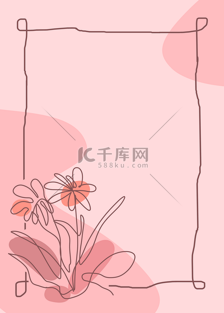 花卉可爱粉色植物装饰背景
