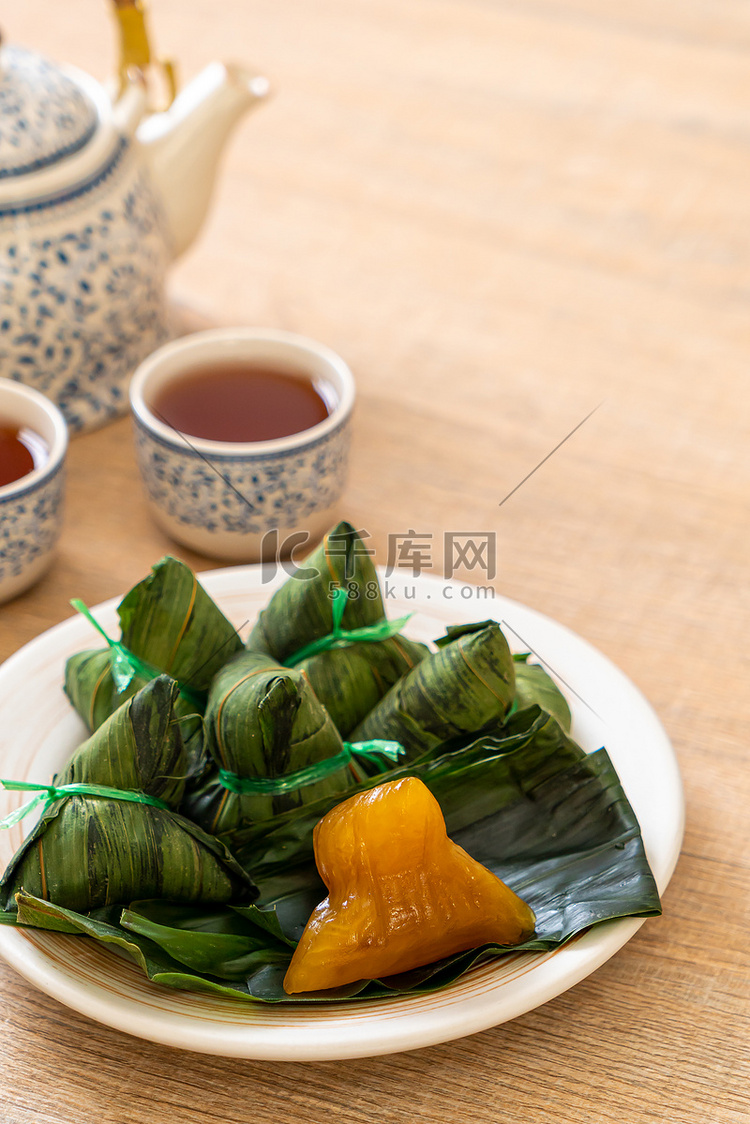 粽子或中国传统糯米水饺