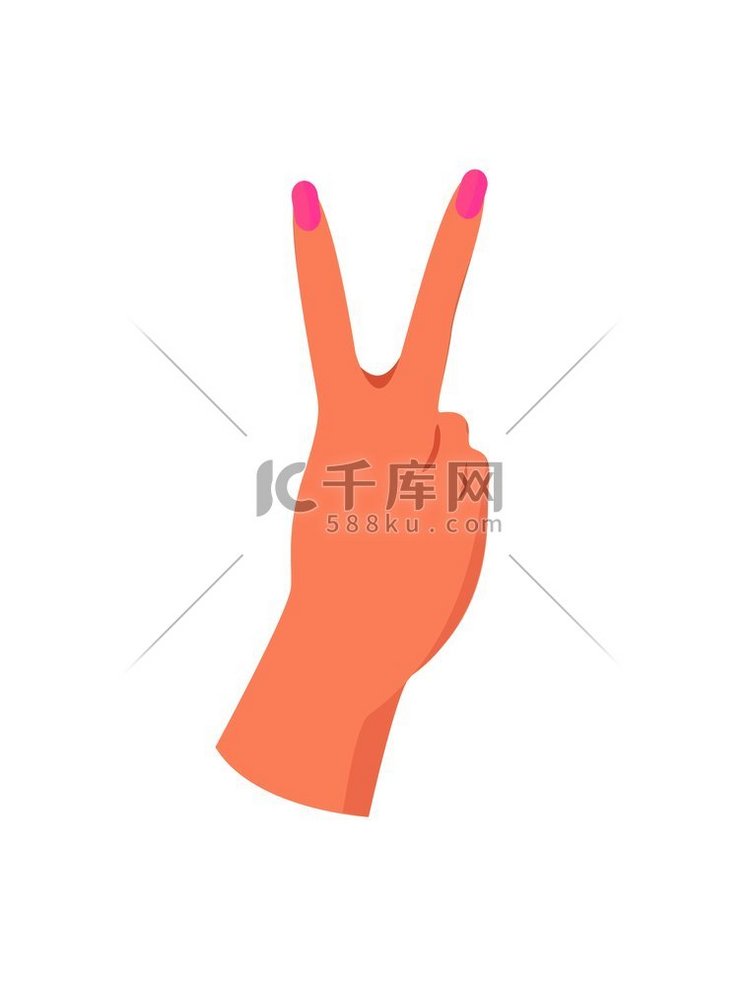 女性手用浅粉色修指甲和普通圆形