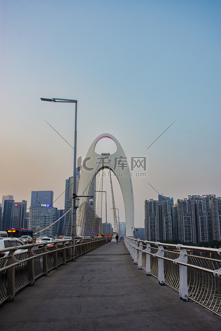广州猎德大桥网红桥打卡点高架桥