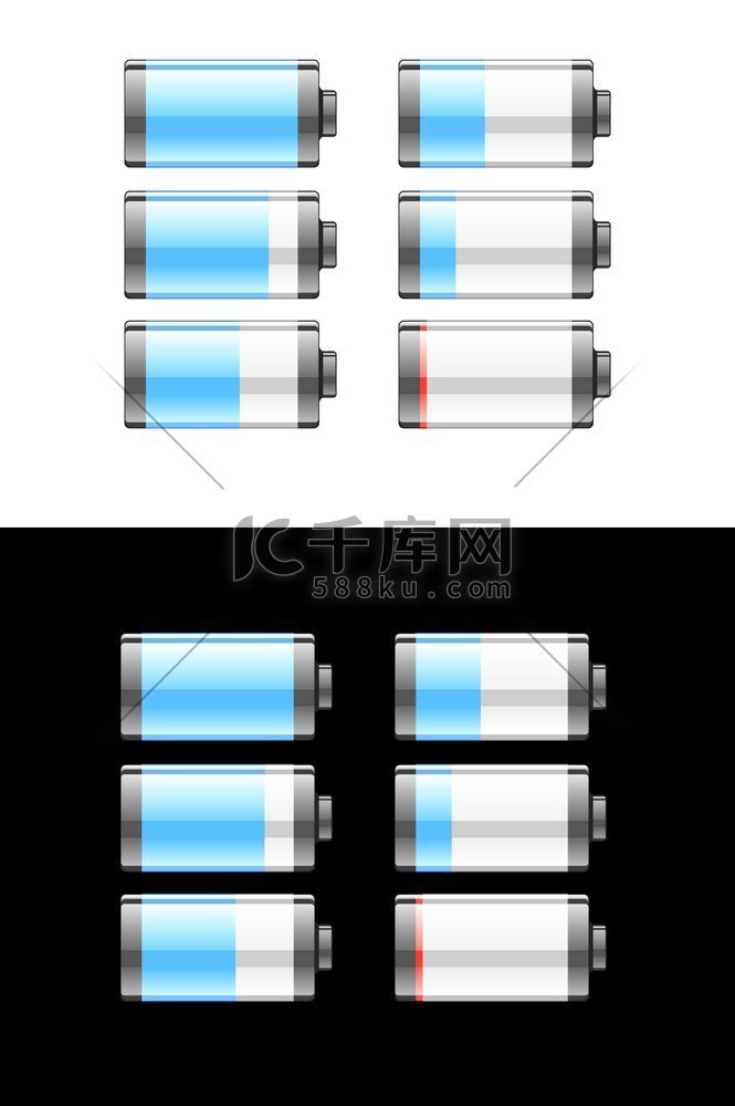 一组电池或电池在使用过程中显示