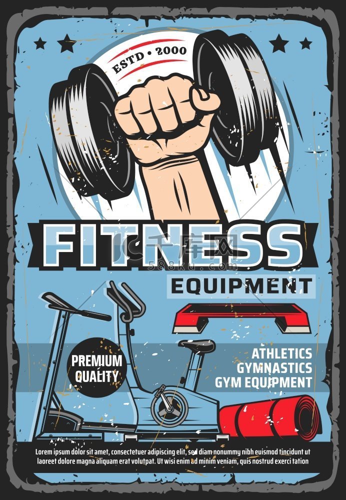 健身俱乐部设备和健身房训练机，