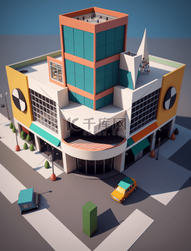 3D立体商场建筑