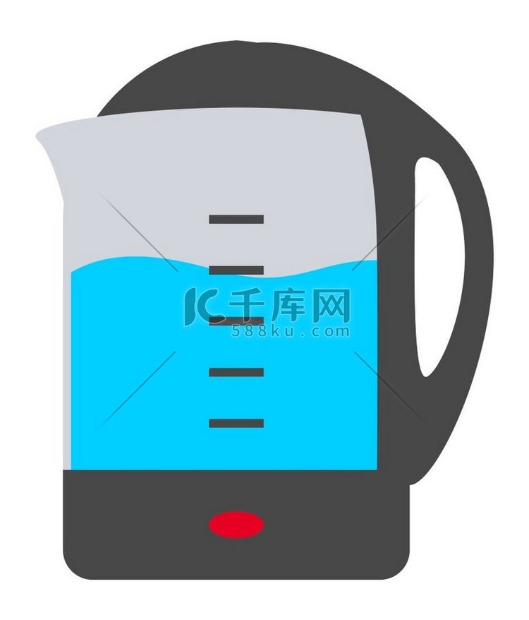 电热水壶隔离图标用于饮料沸水的