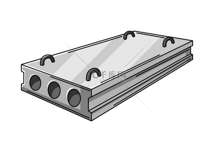 混凝土楼板的插图。