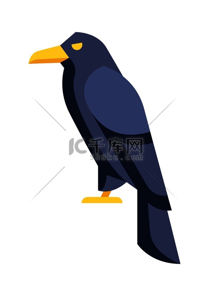 程式化的乌鸦的插图。