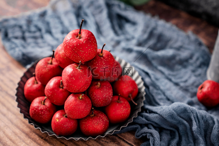 水果山楂新鲜食品美食摄影图配图