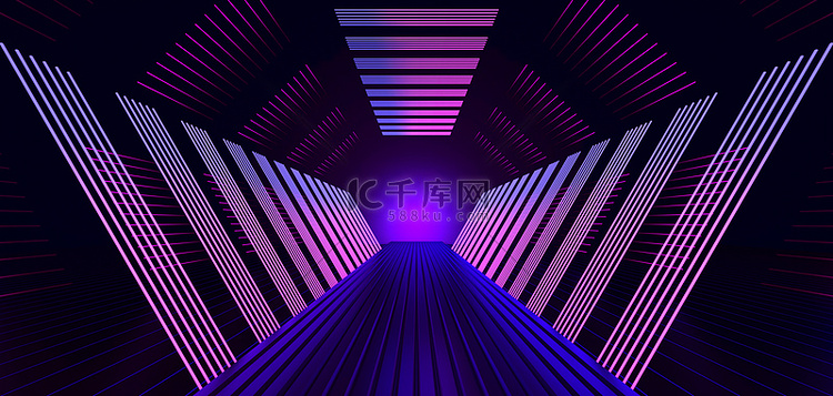 科技霓虹通道c4d