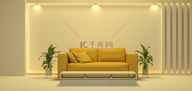 家居节室内暖色C4Dbanner