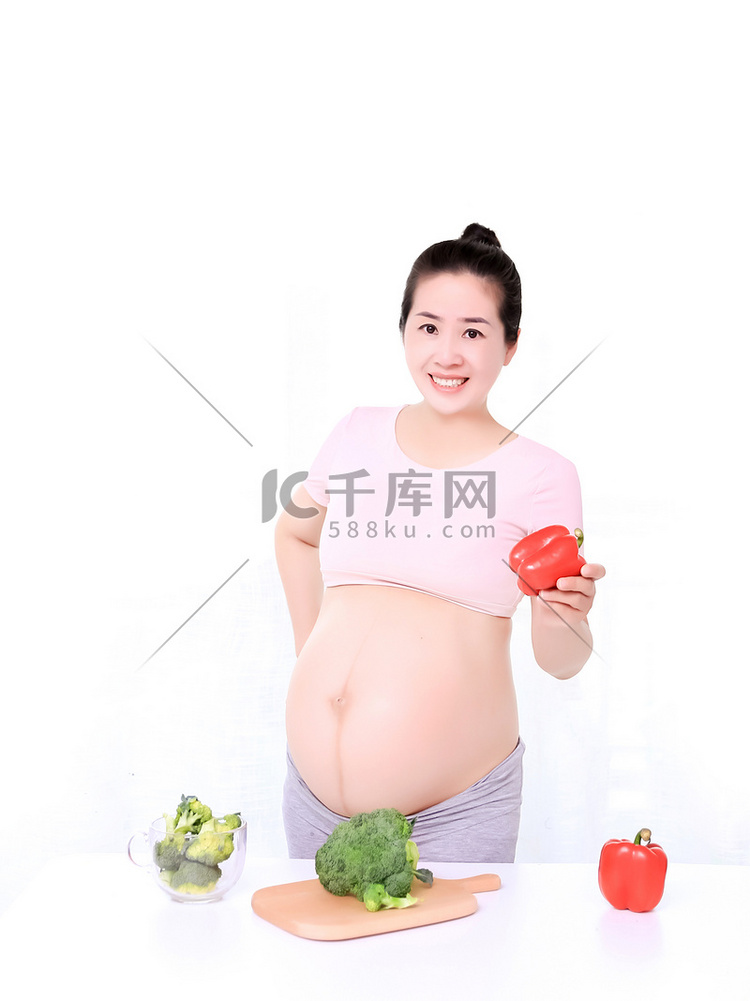 孕妇饮食健康生活方式休息摄影图