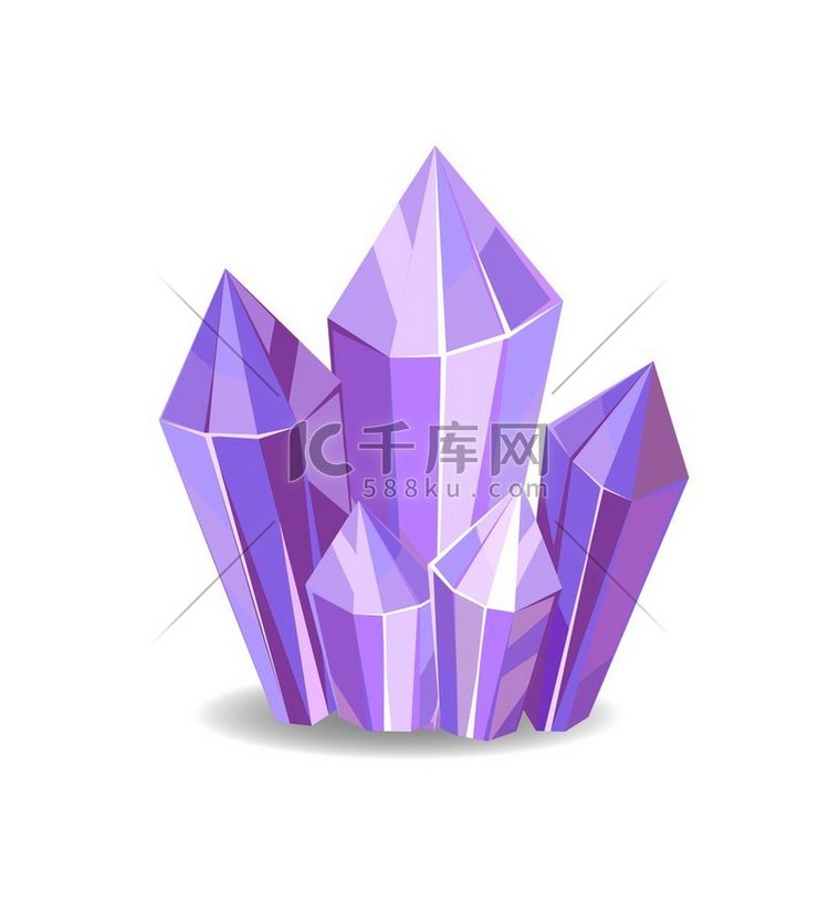 紫色水晶石，具有透明纹理和几何