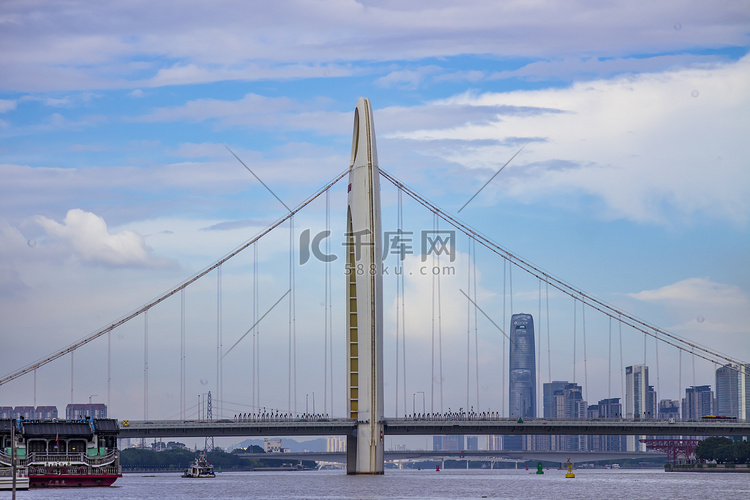 广州城市风光大桥建筑高清摄影图