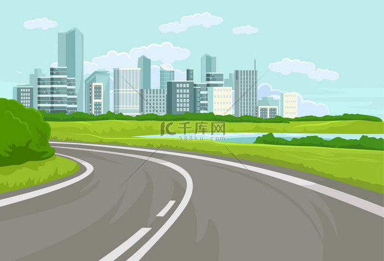 Landscape. Vector flat illustration