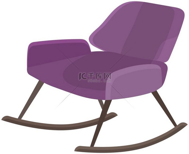 复古淡紫色扶手椅。
