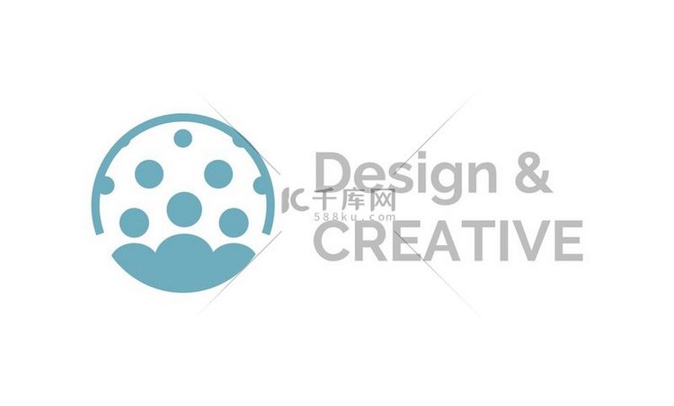 公司的设计和创意标志，圆形图标