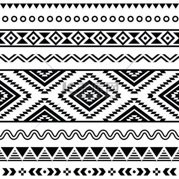 部落无缝模式，阿兹台克黑色和白