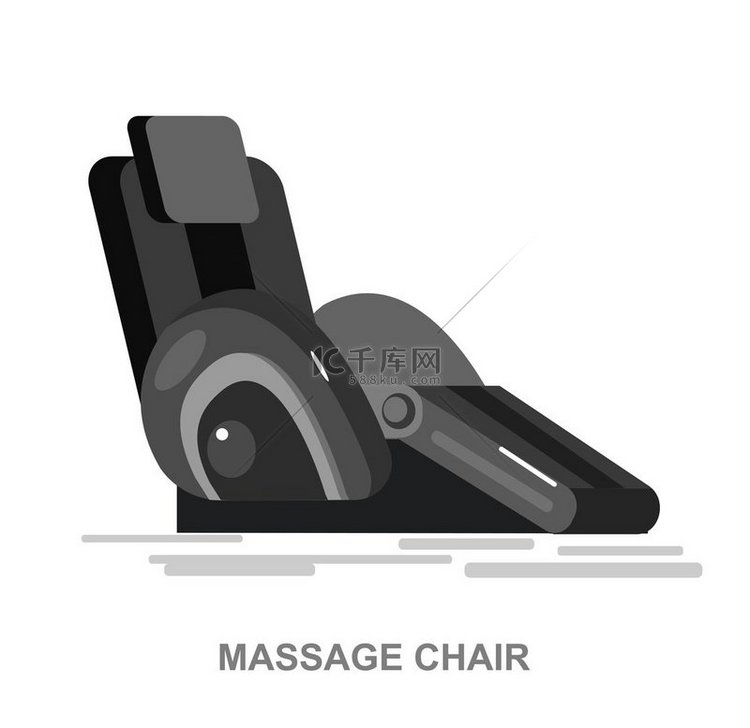 矢量细节按摩椅用于放松的按摩器