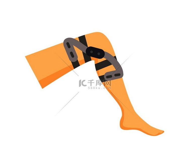 腿部固定器，用于在人膝上覆盖特