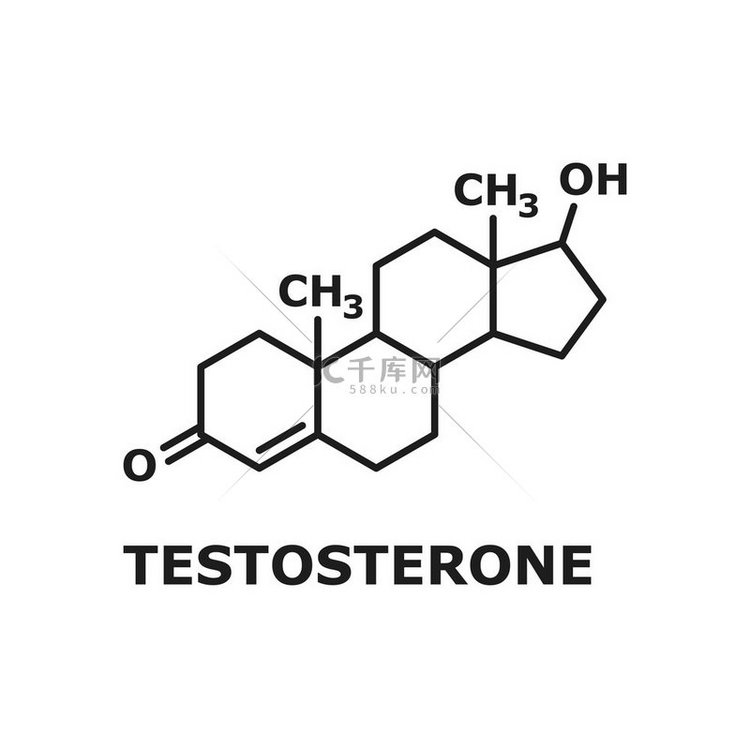 化学分子式激素睾酮分离线艺术设