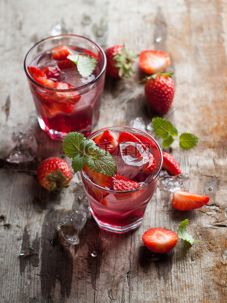 夏季草莓饮料