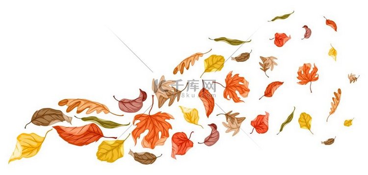背景与秋天的落叶。