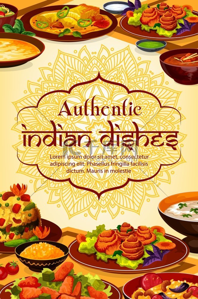 印度美食、正宗菜肴和餐点、印度