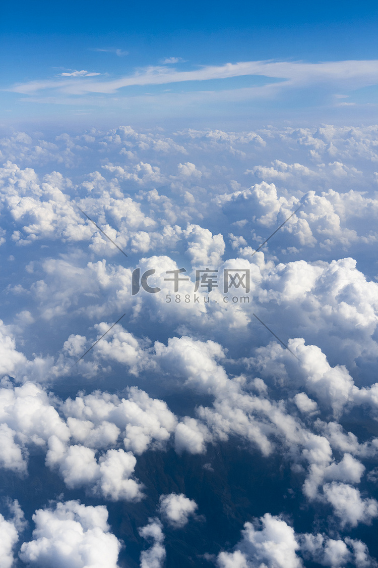 飞机窗外小清新云层自然风景摄影