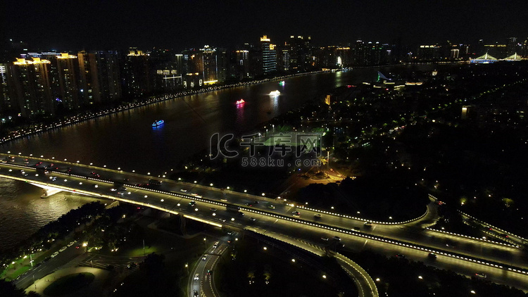 广州大桥城市夜景