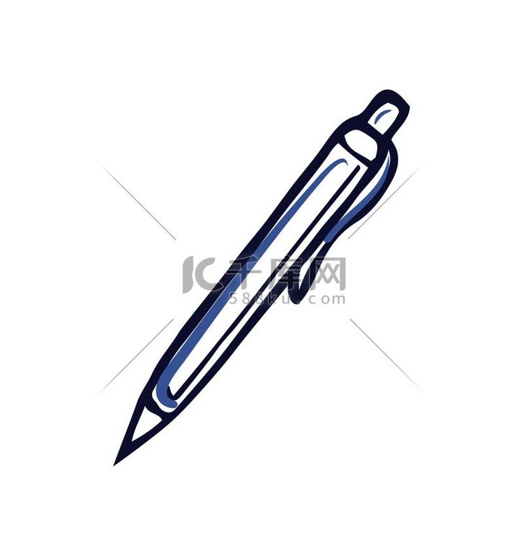 用于书写办公用品矢量的墨水笔。