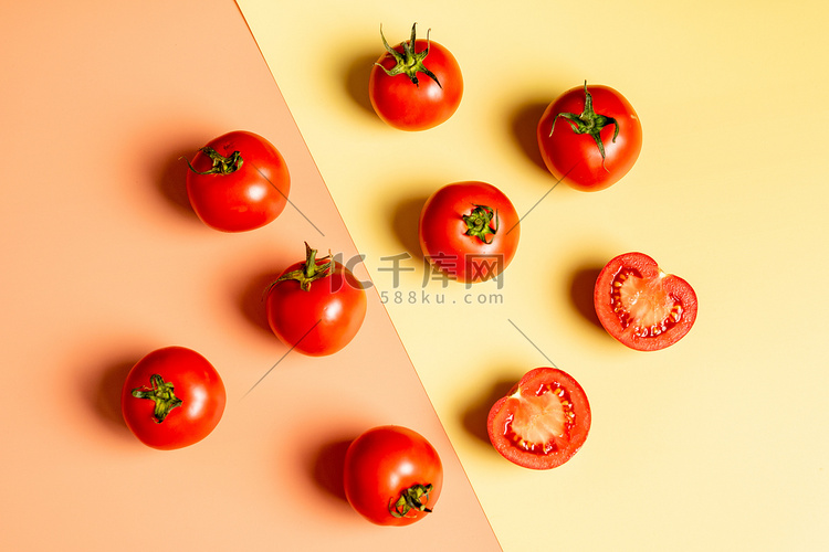 果蔬室内小番茄棚拍静物摄影图配