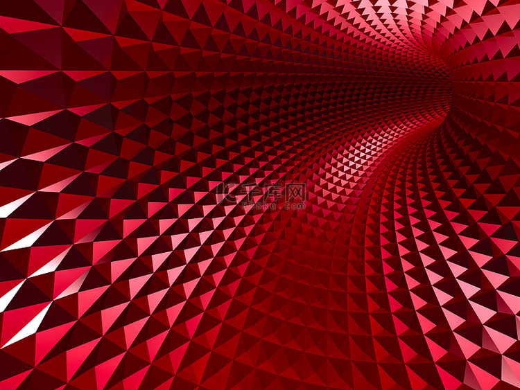 红色的隧道抽象建筑背景