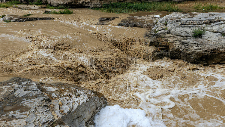 河水激流上午黄河水夏季素材摄影