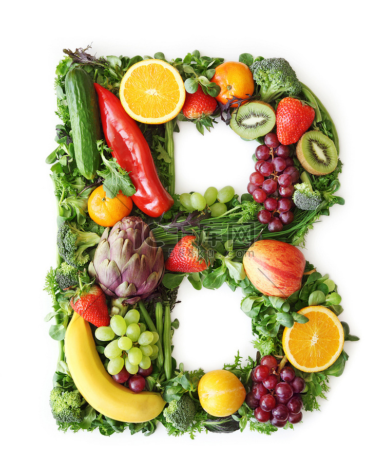 水果和蔬菜的字母表