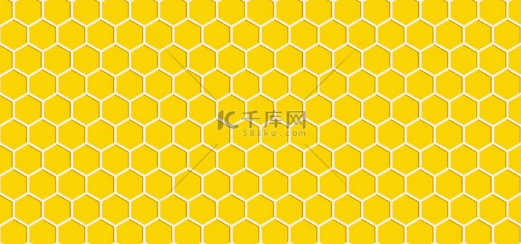 蜂蜜卡通六边形蜂窝背景