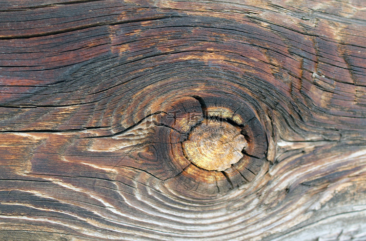 古老的木材质地与自然图案。在树