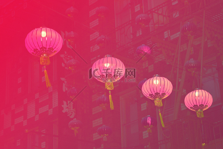 唐人街的红灯笼
