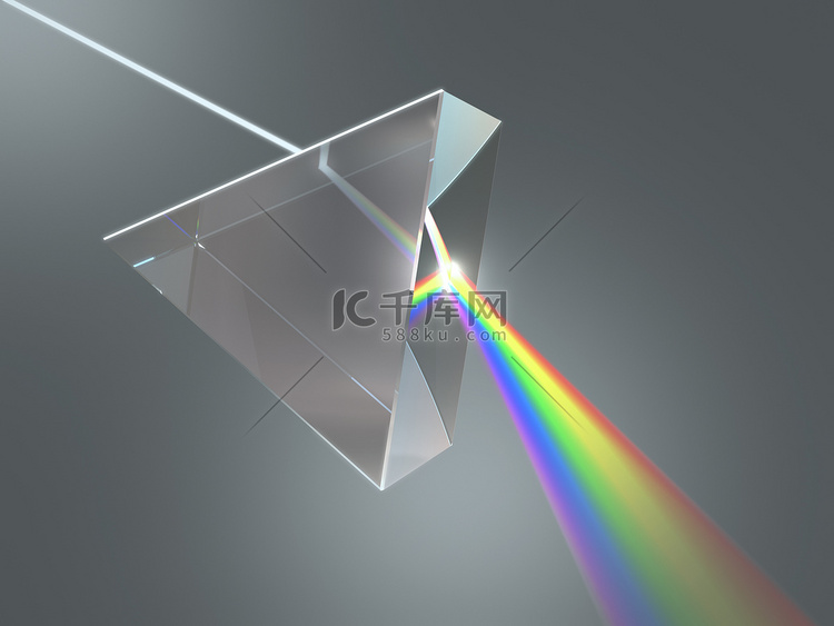 水晶棱镜分散很多颜色.